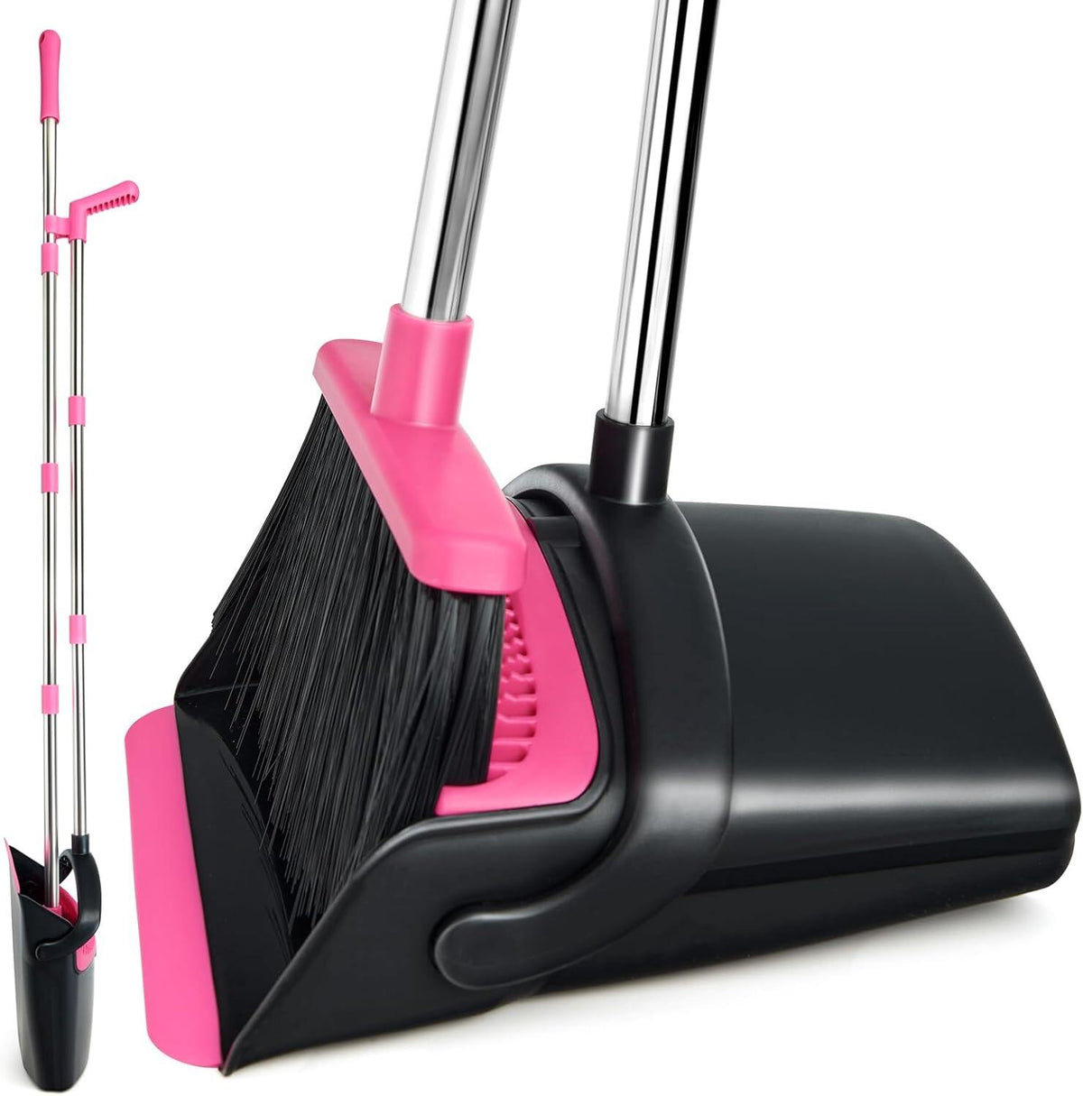 Broom and Dustpan Set with Long Handle